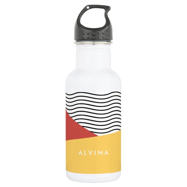 80s Pop art pattern 532 Ml Water Bottle (Front)