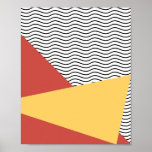 80s Pop art pattern Poster<br><div class="desc">Fun colors for this pattern design with a vintage pop art aesthetic reminiscing of the 80s. Retro and trendy at the same time!</div>