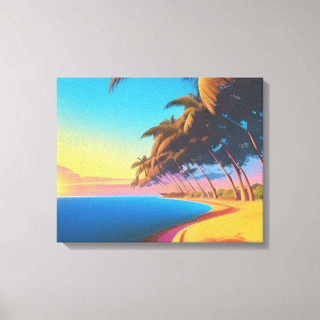 80s postcard canvas print (Front)