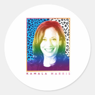 80s Poster - Kamala Harris Pride Classic Round Sticker