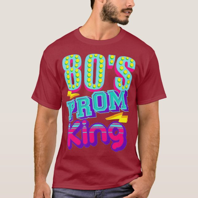 80s Prom King Shirt  Funny Disco Throwback Gift (Front)