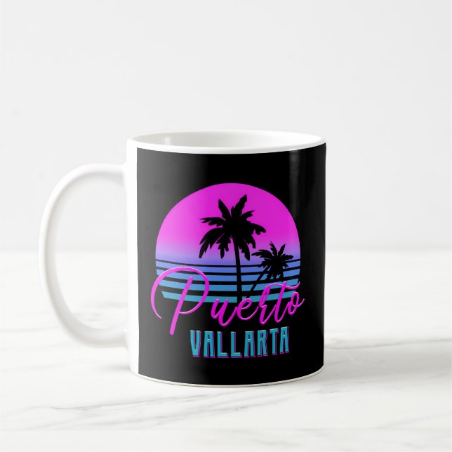 80S Puerto Vallarta Spring Break Vacation Coffee Mug (Left)