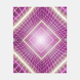 80s Retro: 3D Sci-Fi Background. Fleece Blanket