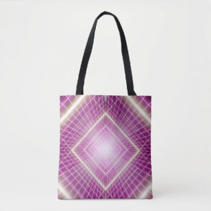 80s Retro: 3D Sci-Fi Background. Tote Bag