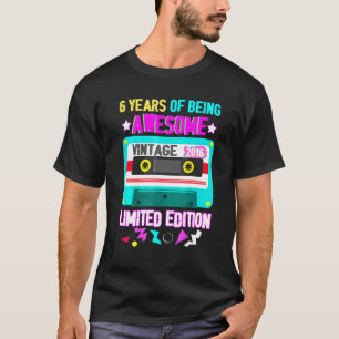 80s Retro 6th Birthday 6 Years Of Being Awesome 20 T-Shirt