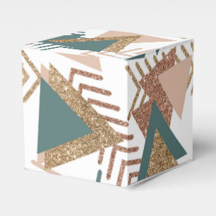 80s Retro Abstract 70s Green and Gold Palette Favour Box