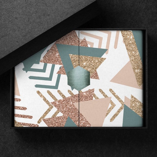 80s Retro Abstract | 70s Green and Gold Palette Tissue Paper (Creator Uploaded)