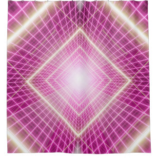 80s retro and sci fi pop art scene. shower curtain