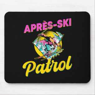 80s Retro Apres-ski Patrol Wear 90s Skiing Mouse Pad