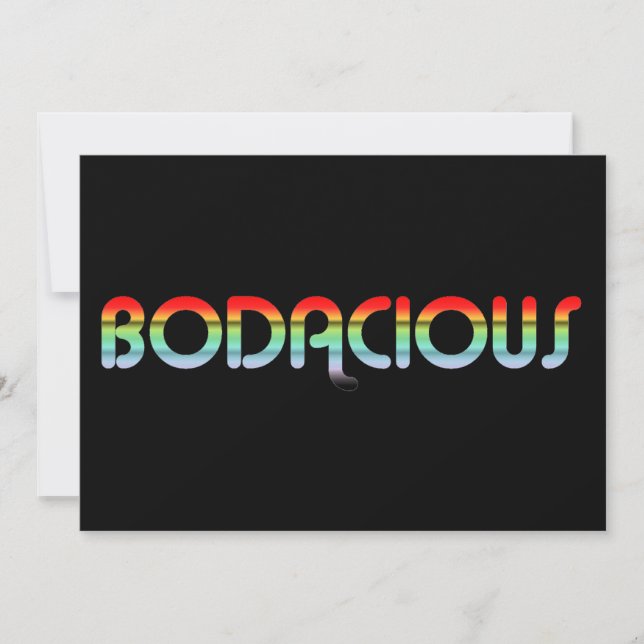 80s Retro Bodacious Invitation (Front)