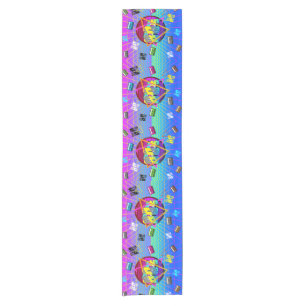 80's Retro Cassette Tape Old School Short Table Runner