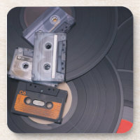 80's Retro Cassette Tapes and Vinyl Records
