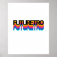 80s Retro Modern Text With Rainbow Shadow Effect