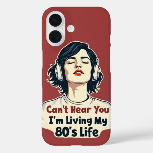 80s Retro Nostalgic Music Lover Throwback Design iPhone 16 Case