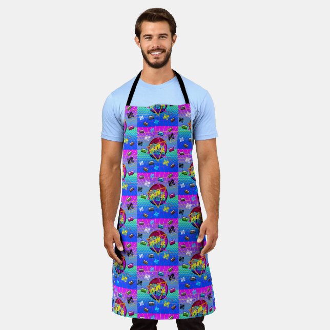 80's RETRO OLD SCHOOL CASSETTE TAPE   Apron (Worn)