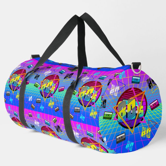 80's RETRO OLD SCHOOL CASSETTE TAPE      Duffle Bag (Left Corner)