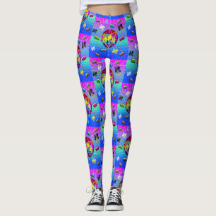 80's RETRO OLD SCHOOL CASSETTE TAPE Leggings