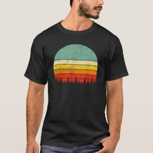 80s Retro Pine Trees Wildlife Nature Vintage Fores T-Shirt