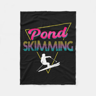 80s retro pond skimming apparel ski pond skimmer  fleece blanket