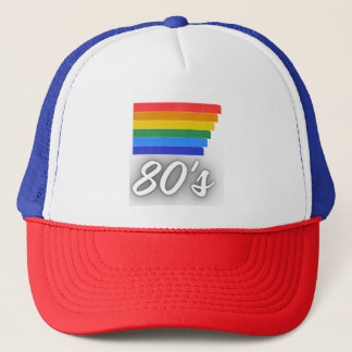80s Retro Rainbow Vintage Trucker Hat