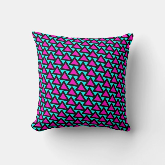 80s Retro Room Decor Throw Pillow (Front)