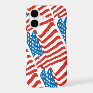 80s Retro Style American Flag USA