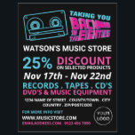 80's Retro Tape, Music Store Advertising Flyer<br><div class="desc">80's Retro Tape,  Music Store Advertising Flyers By The Business Card Store.</div>