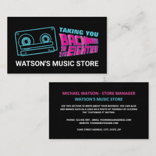 80's Retro Tape, Music Store Business Card