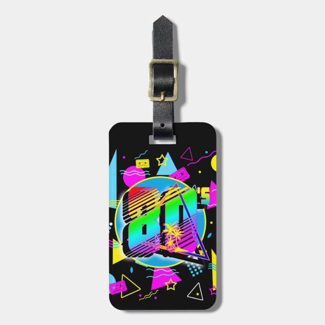 80'S RETRO VINTAGE OLD SCHOOL STYLE LUGGAGE TAG (Front Vertical)