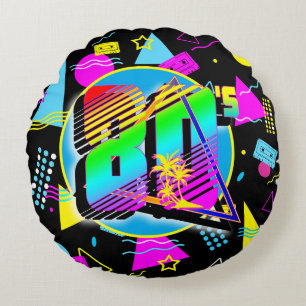 80'S RETRO VINTAGE OLD SCHOOL STYLE ROUND CUSHION