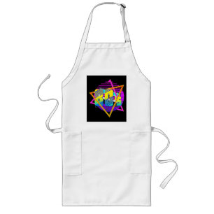 80's Retro Vintage Sunset  Long Apron