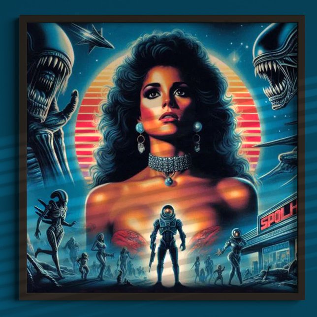 80s Retrowave Sci-fi Woman Poster (Creator Uploaded)