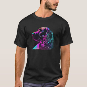 80s Retrowave with Black Labrador s Aesthetic T-Shirt