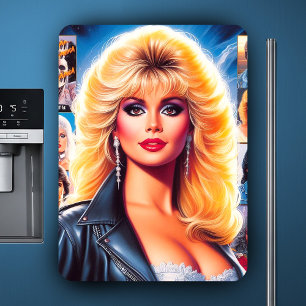 80s Retrowave Woman Magnet