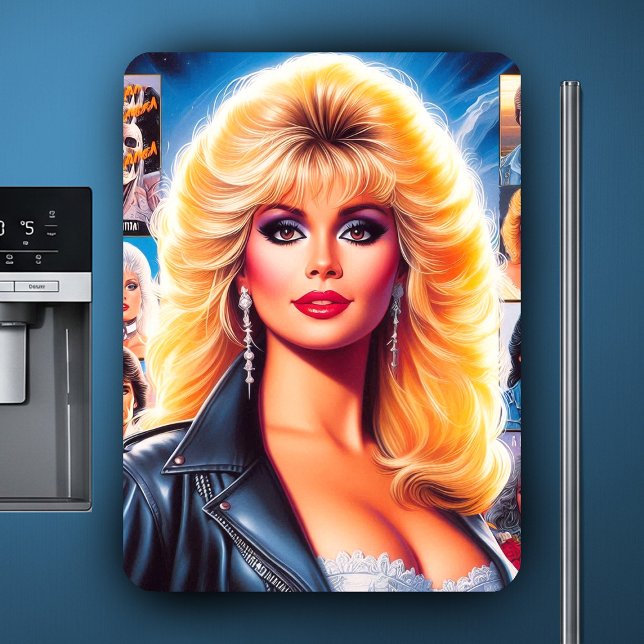 80s Retrowave Woman Magnet (Creator Uploaded)