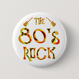 80's Rock 6 Cm Round Badge
