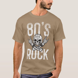 80S Rock And Roll Distressed Music Guitar Band fam T-Shirt