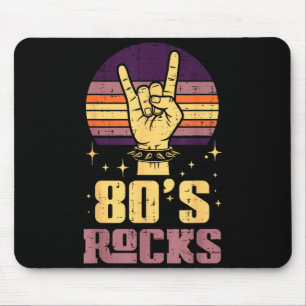 80s Rock Rocker Hand Vintage Punk Metal Music Men  Mouse Pad