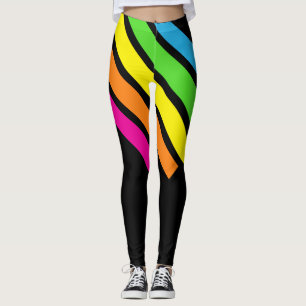 80's Stripes and Colours Leggings