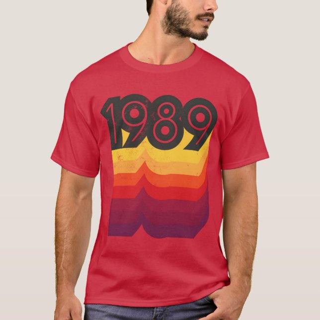 80S Style 33Rd 1989 funny T-Shirt (Front)