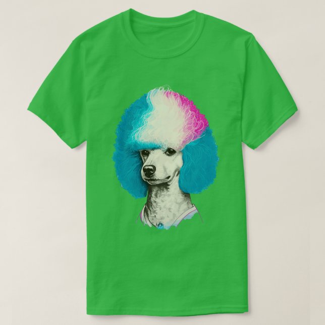 80s Style Bouffant Poodle T-Shirt (Design Front)