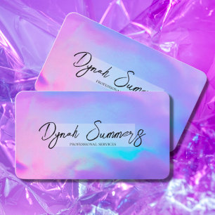 80s Style Pastel Sky   Modern Glam Business Cards