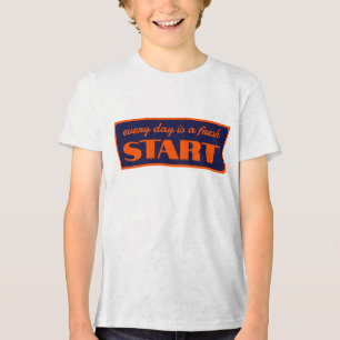 80s Style Plate with Red Colour Tri-Blend Shirt