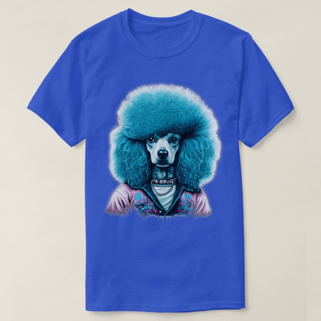 80s Style Poodle With Mullet T-Shirt (Design Front)