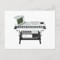 80's Style Sampler Keyboard: 3D Model: