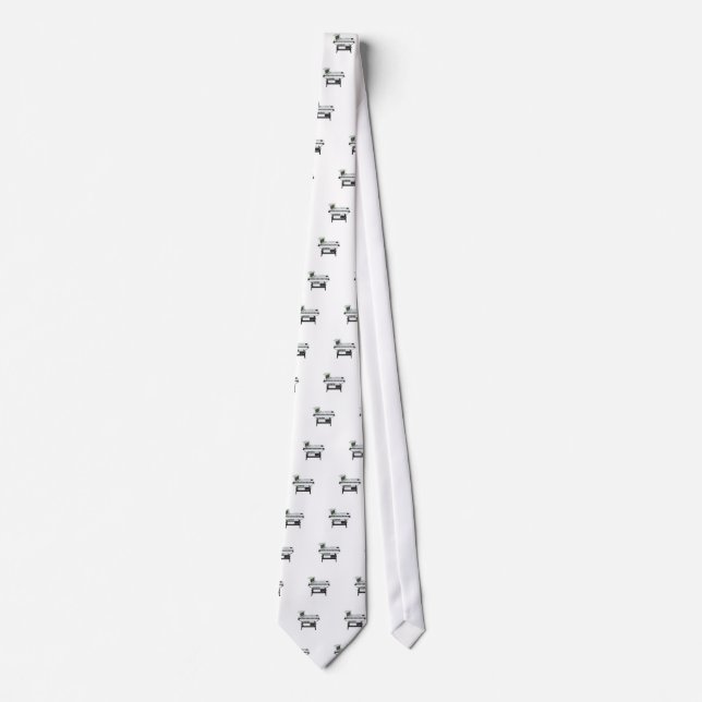 80's Style Sampler Keyboard: 3D Model: Tie (Front)
