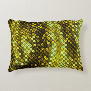 80s style sequined textile closeup. decorative cushion