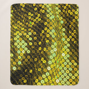 80s style sequined textile closeup. sherpa blanket