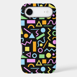 80s Style Shape Pattern Color on Black