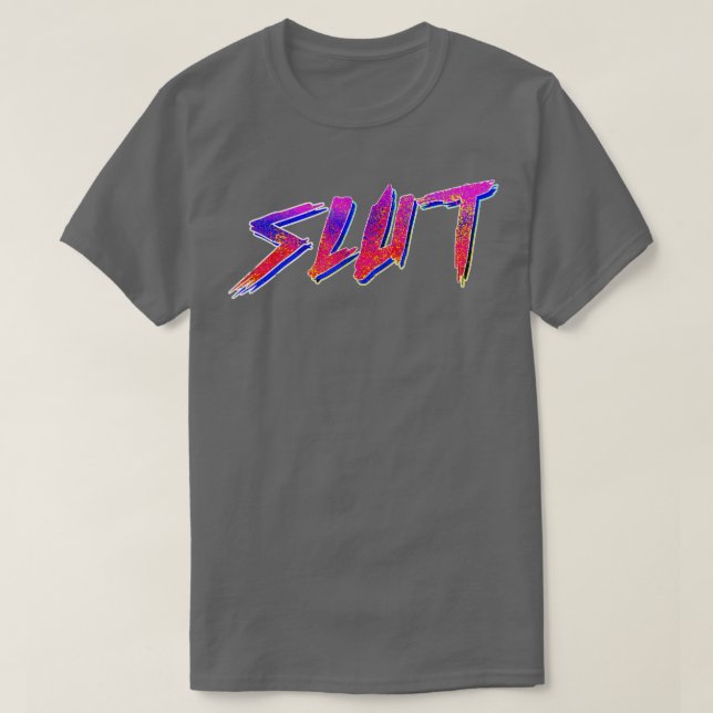 80s Style Typographic Design T-Shirt (Design Front)